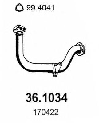 Труба выхлопного газа ASSO 36.1034