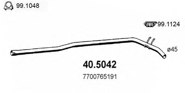 Труба выхлопного газа ASSO 40.5042