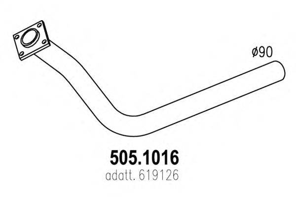 Труба выхлопного газа ASSO 505.1016