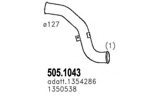 Труба выхлопного газа ASSO 505.1043