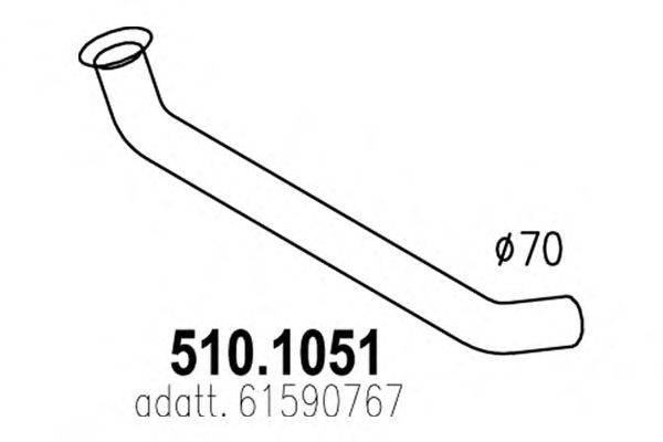 Труба выхлопного газа ASSO 510.1051