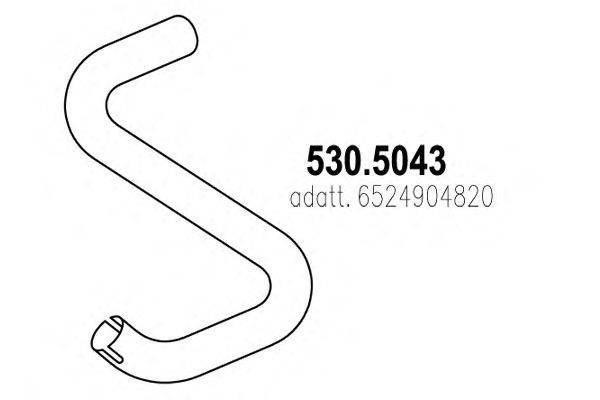 Труба выхлопного газа ASSO 530.5043