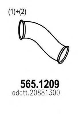 Труба выхлопного газа ASSO 565.1209