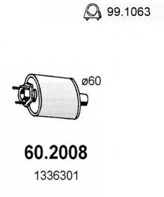 Предглушитель выхлопных газов ASSO 60.2008