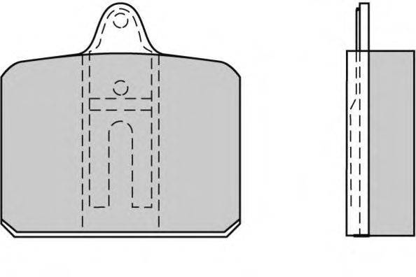 Комплект тормозных колодок, дисковый тормоз E.T.F. 120064