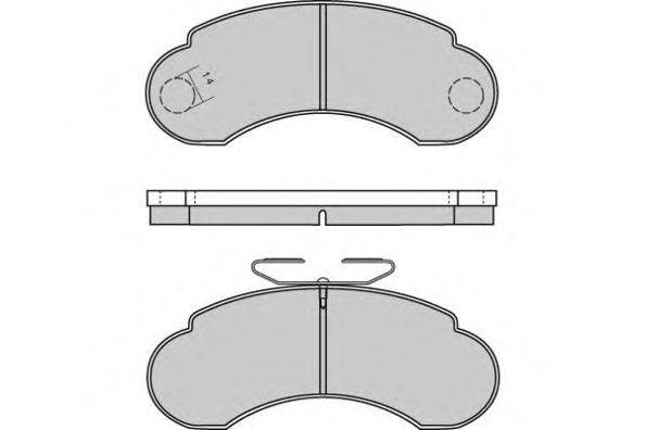 Комплект тормозных колодок, дисковый тормоз E.T.F. 21751