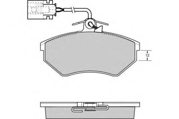Комплект тормозных колодок, дисковый тормоз E.T.F. 120638