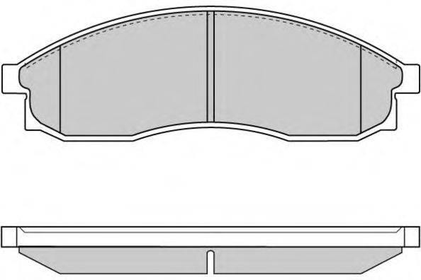 Комплект тормозных колодок, дисковый тормоз E.T.F. 12-0726