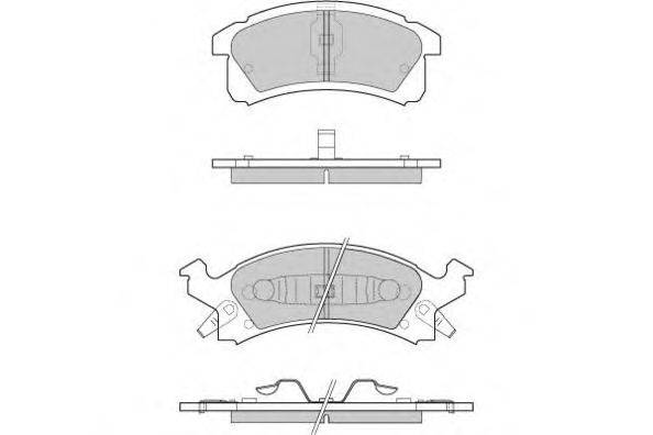 Комплект тормозных колодок, дисковый тормоз E.T.F. 12-0779