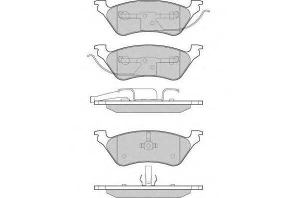 Комплект тормозных колодок, дисковый тормоз E.T.F. 12-1220