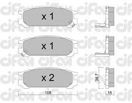Комплект тормозных колодок, дисковый тормоз CIFAM 822-204-0