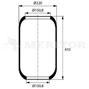 Кожух пневматической рессоры MERITOR MLF8011