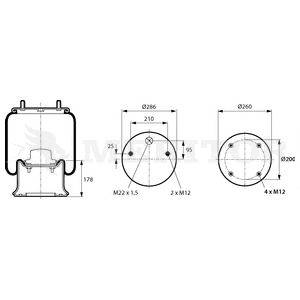 Кожух пневматической рессоры MERITOR MLF8028