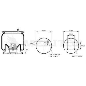 Кожух пневматической рессоры MERITOR MLF8077