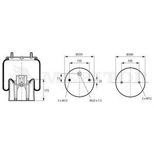 Кожух пневматической рессоры MERITOR MLF8080