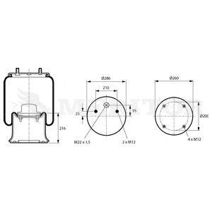 Кожух пневматической рессоры MERITOR MLF8083