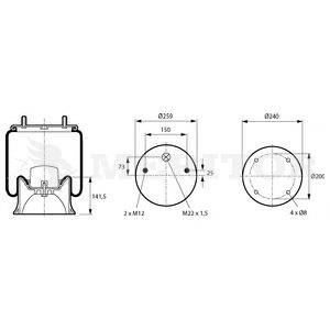 Кожух пневматической рессоры MERITOR MLF8092