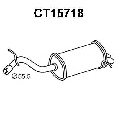Глушитель выхлопных газов конечный VENEPORTE CT15718