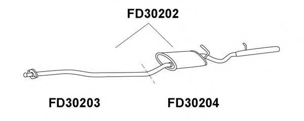 Глушитель выхлопных газов конечный VENEPORTE FD30204