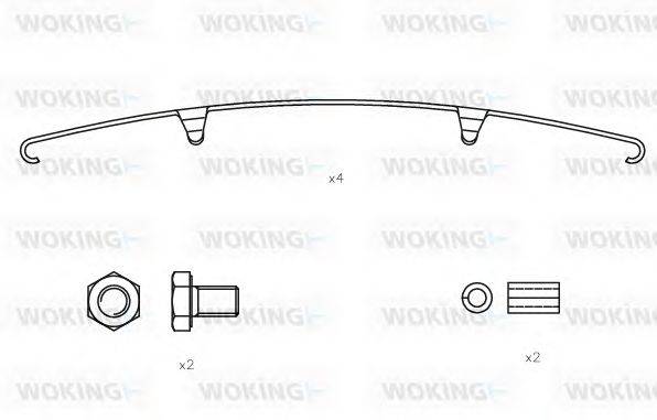 Комплектующие, колодки дискового тормоза WOKING 850200