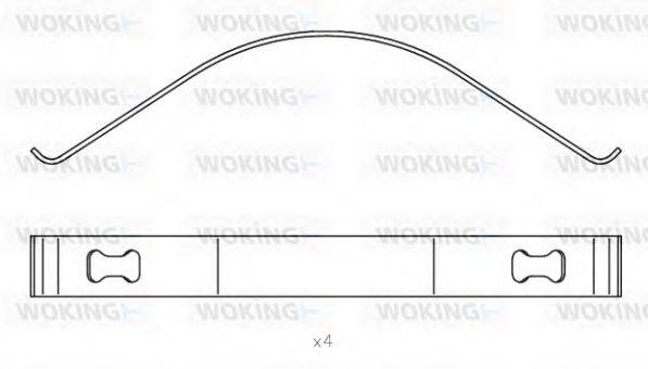 Комплектующие, колодки дискового тормоза WOKING 855100