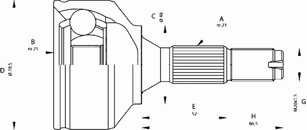 Шарнирный комплект, приводной вал OPEN PARTS CVJ5685.10