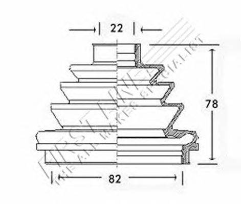 Пыльник, приводной вал FIRST LINE FCB2190