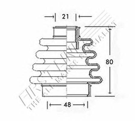 Пыльник, приводной вал FIRST LINE FCB2408
