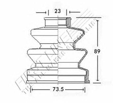 Пыльник, приводной вал FIRST LINE FCB2457