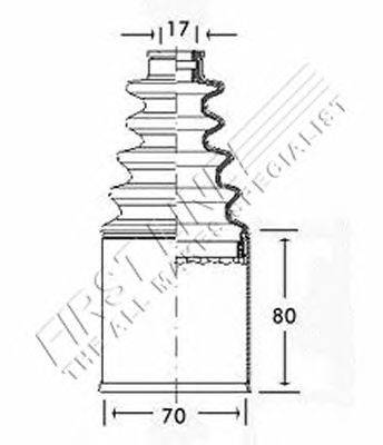 Пыльник, приводной вал FIRST LINE FCB2549