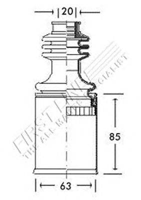 Пыльник, приводной вал FIRST LINE FCB2654