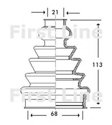 Пыльник, приводной вал FIRST LINE FCB2789