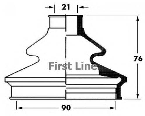 Пыльник, приводной вал FIRST LINE FCB6062