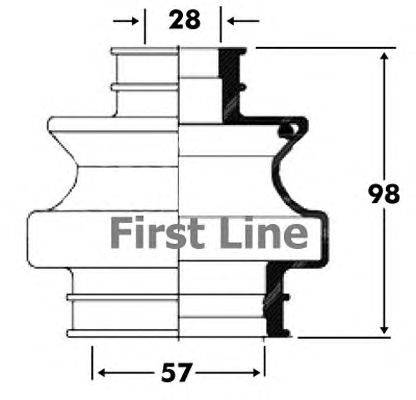 Пыльник, приводной вал FIRST LINE FCB6093