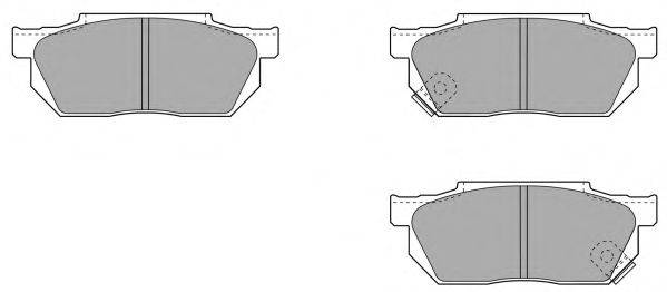 Комплект тормозных колодок, дисковый тормоз fri.tech. 02561