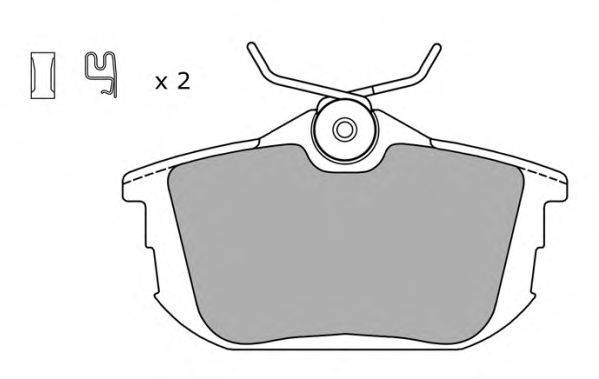 Комплект тормозных колодок, дисковый тормоз FREMAX 21861