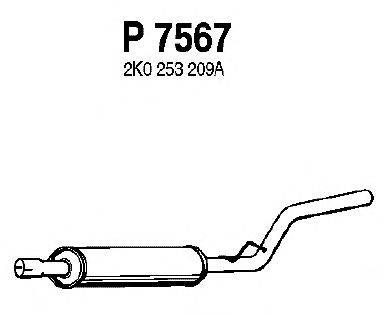 Средний глушитель выхлопных газов FENNO P7567