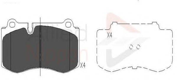 Комплект тормозных колодок, дисковый тормоз COMLINE ADB06020