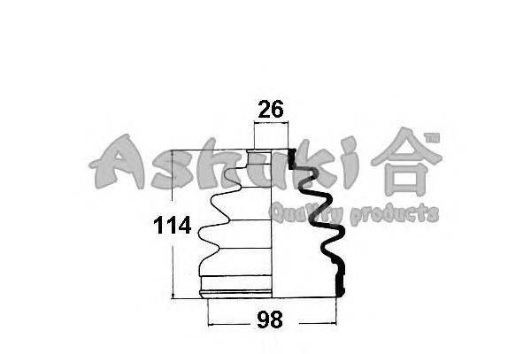 Комплект пылника, приводной вал ASHUKI 0858-3104