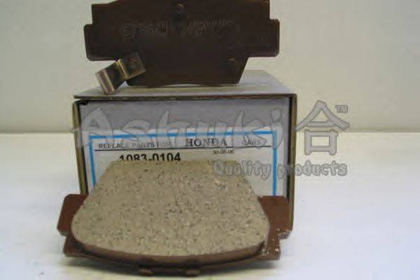 Комплект тормозных колодок, дисковый тормоз ASHUKI 10830104