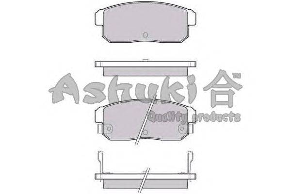 Комплект тормозных колодок, дисковый тормоз ASHUKI 1083-8103