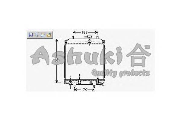 Радиатор, охлаждение двигателя ASHUKI D551-16