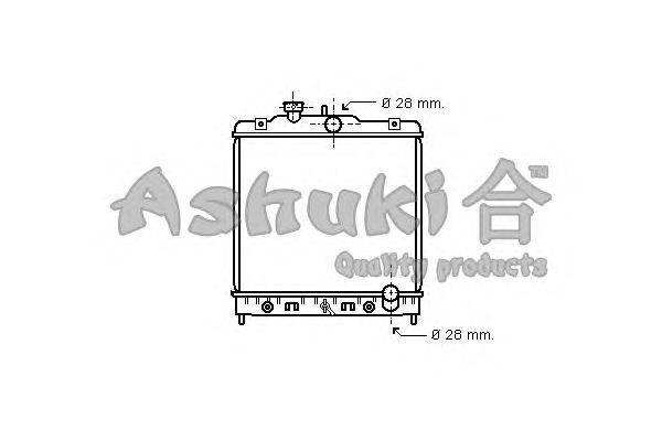 Радиатор, охлаждение двигателя ASHUKI H553-05