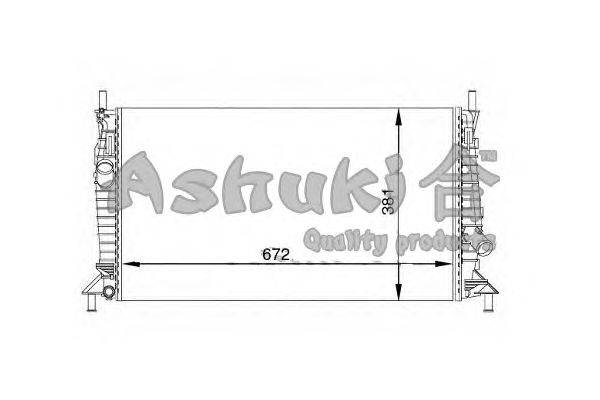 Радиатор, охлаждение двигателя ASHUKI M553-21