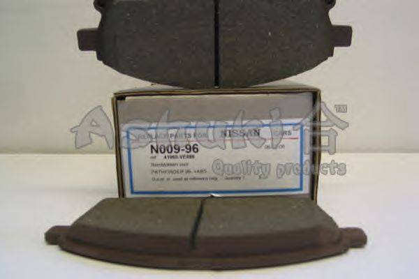 Комплект тормозных колодок, дисковый тормоз ASHUKI N009-96