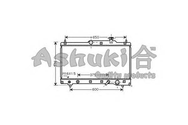 Радиатор, охлаждение двигателя ASHUKI T553-45