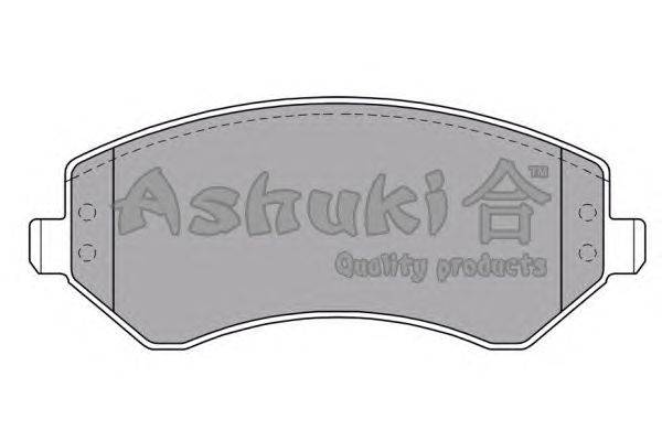 Комплект тормозных колодок, дисковый тормоз ASHUKI US104223