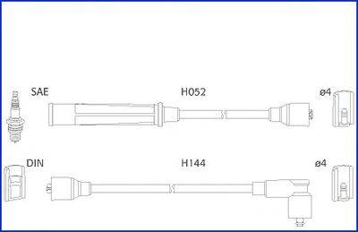 Комплект проводов зажигания HÜCO 134312