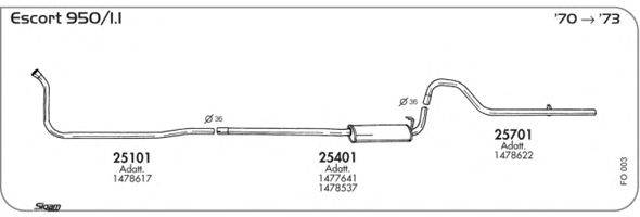 Система выпуска ОГ SIGAM FO003