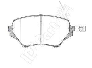 Комплект тормозных колодок, дисковый тормоз IPS Parts IBD-1335